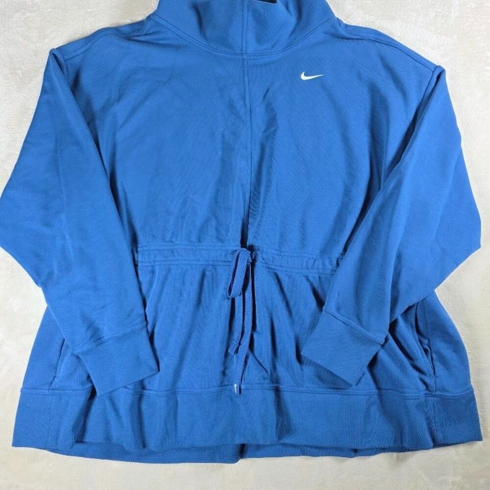 Nike Women Blue Dri-FIT Get Fit Pullover Training Top (DM3986-476) Size XXL